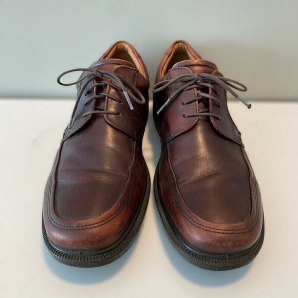 Ecco Mens Oxfords Shoes Brown Leather Lace Up 11 - Picture 3 of 8